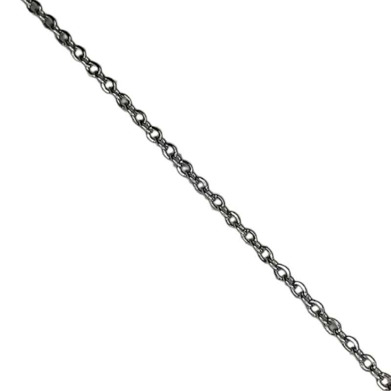 Stainless steel oval chain, 2mm, 1 meter