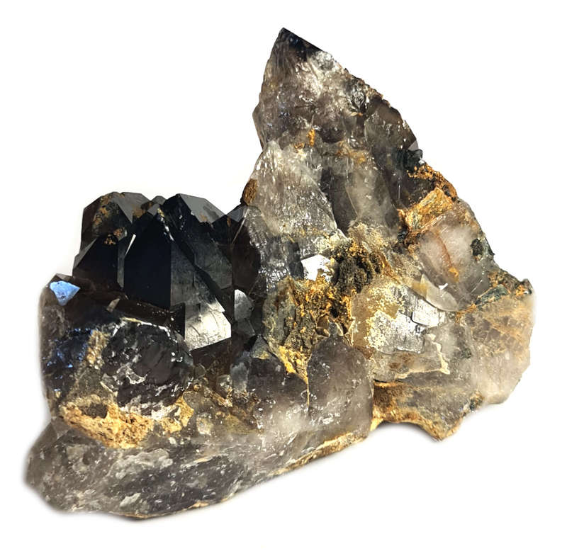 Smoky Quartz w Aegirine, 12x6.5x9cm