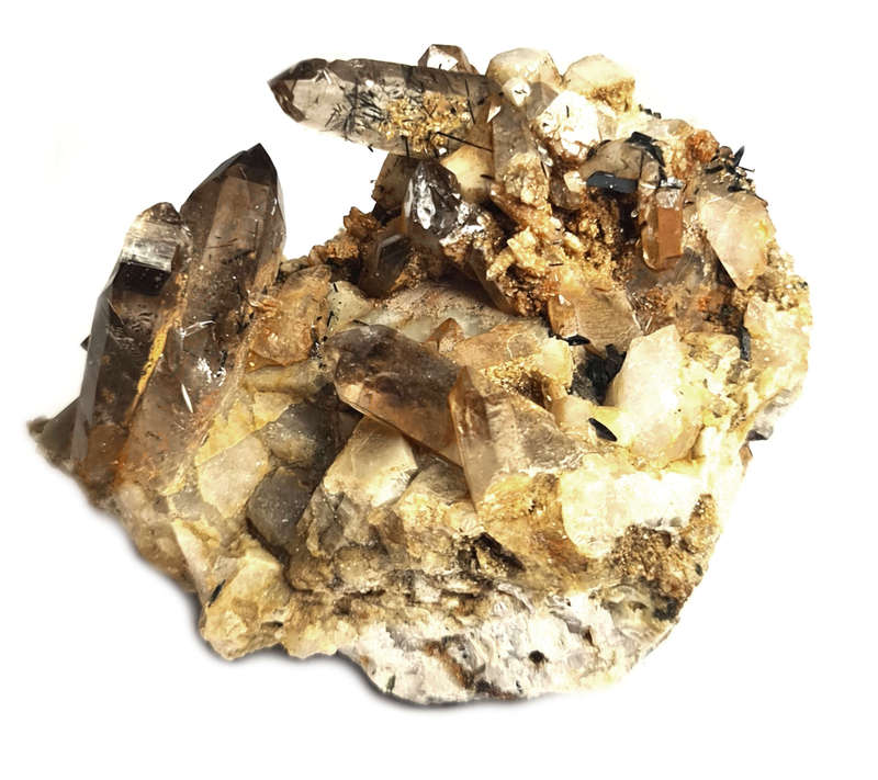 Smoky Quartz w Aegirine, 90x70x80mm