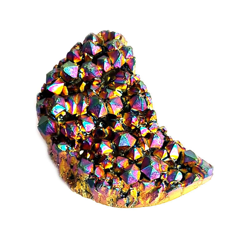 Flame Aura Quartz moon carving, 6-8cm