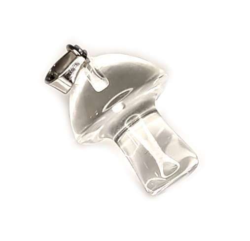 Quartz mushroom pendant, 30mm incl. bail