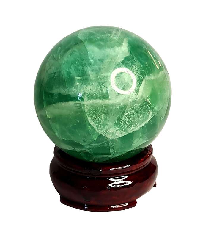 Fluorite Sphere on stand, 8cm high