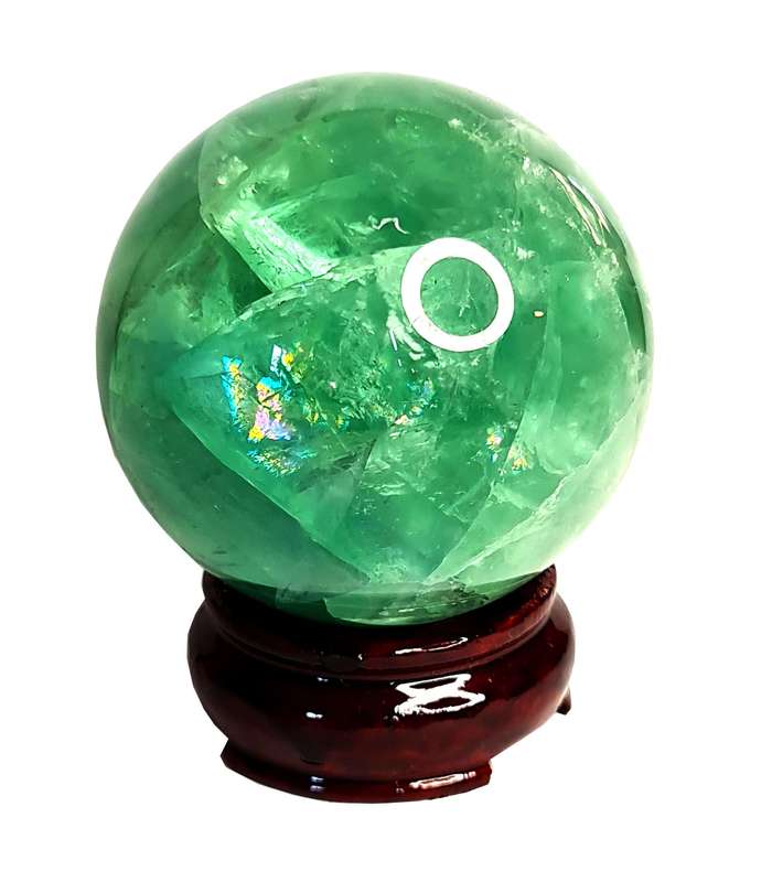 Fluorite Sphere on stand, 9cm high