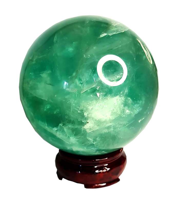 Fluorite Sphere on stand, 12cm high
