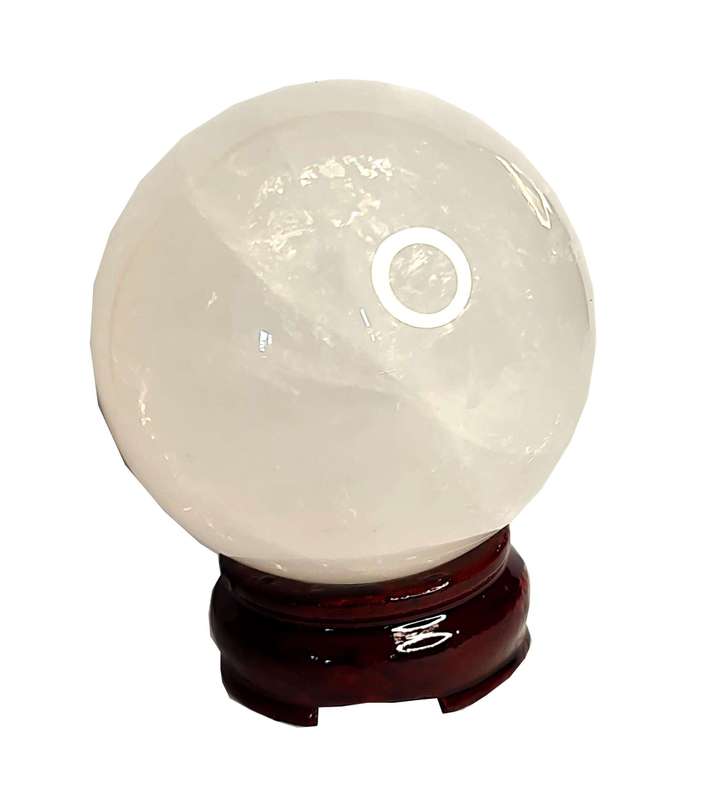 Quartz Sphere on stand, 9cm high
