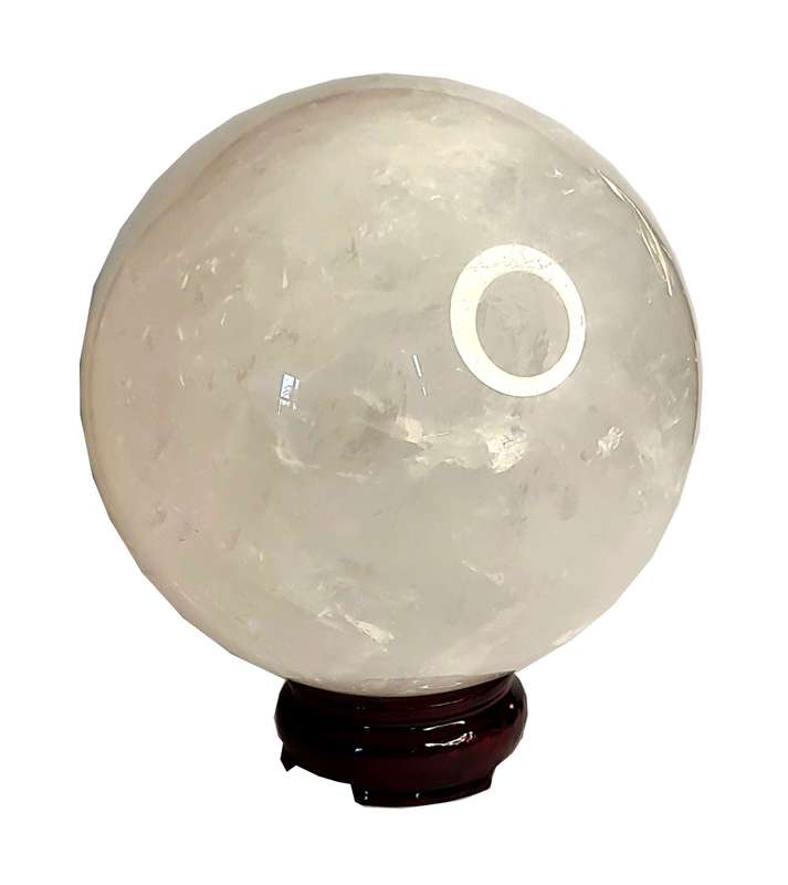 Quartz Sphere on stand, 15cm high