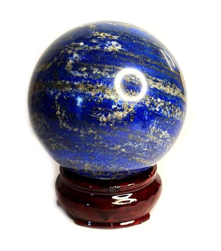 Lapis Lazuli Sphere on stand, 10cm high