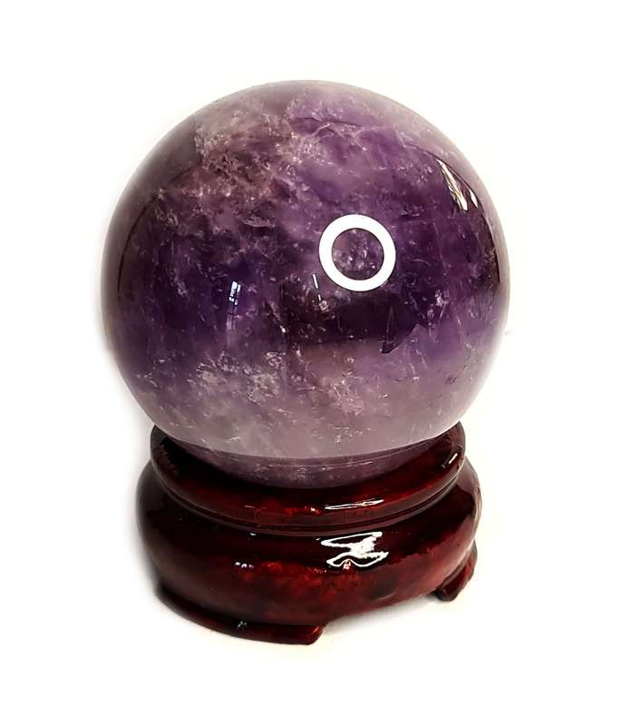 Amethyst Sphere on stand, 8cm high