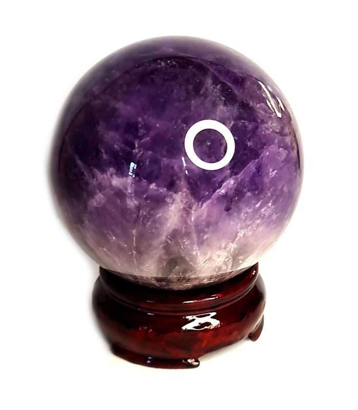Amethyst Sphere on stand, 9cm high