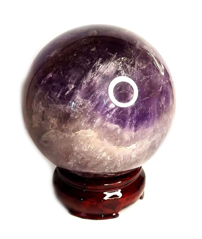 Amethyst Sphere on stand, 10cm high