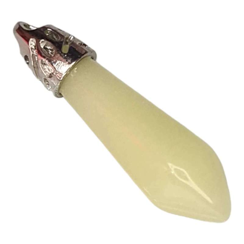 Glow in the dark point pendant, 40mm incl. bail