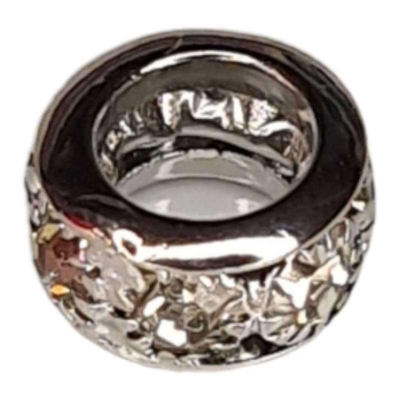 4x rondelle w rhinestones, 5x10mm