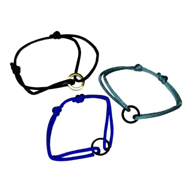 Ring bracelet, assorted colors, adjustable