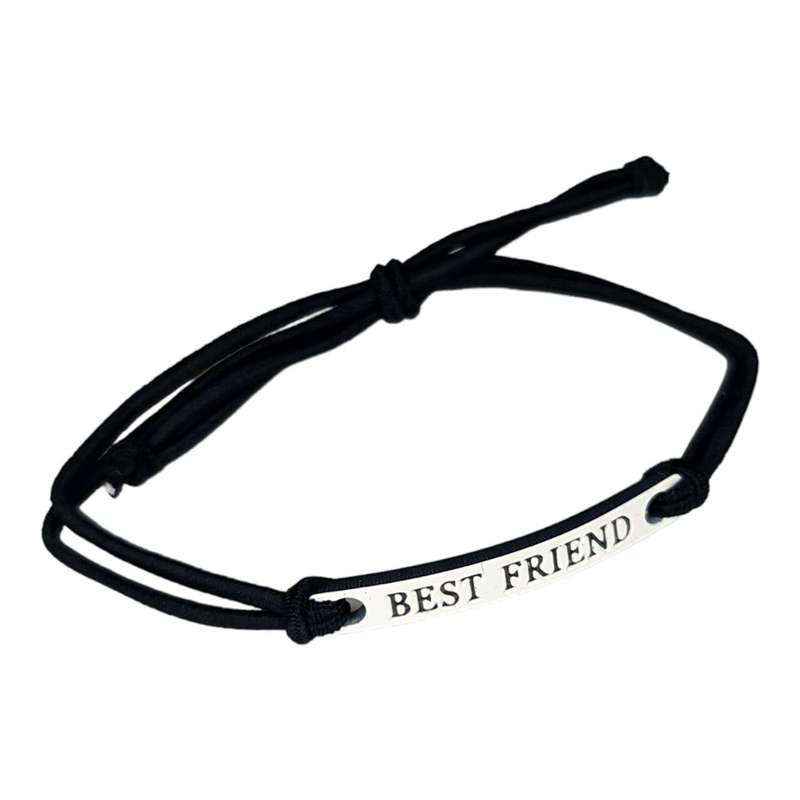 Best friend bracelet, black, adjustable
