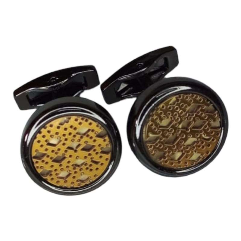 Cufflink set in Stainless Steel, 18mm