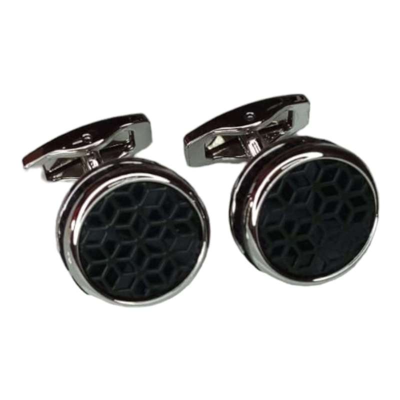 Cufflink set in Stainless Steel, 18mm