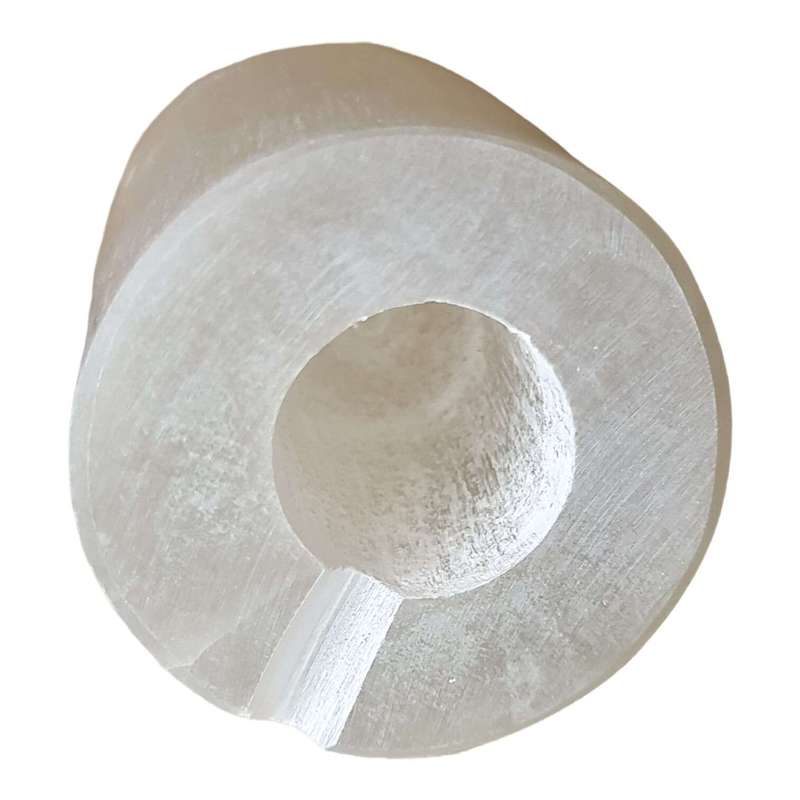 Selenite pillar lamp, 30cm