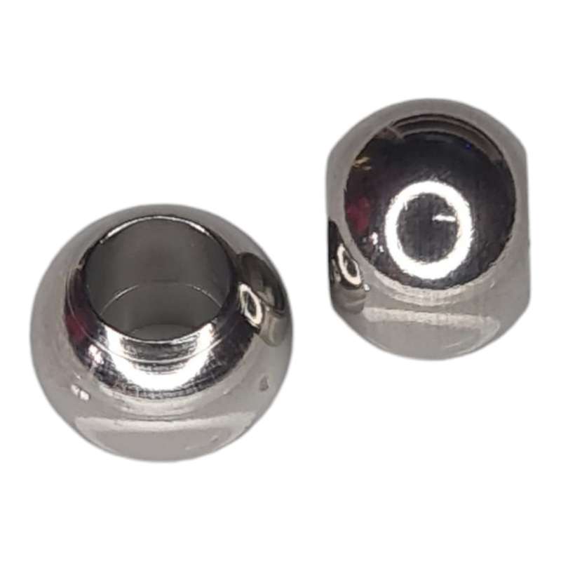 Round bead in stainless steel, 8x10mm