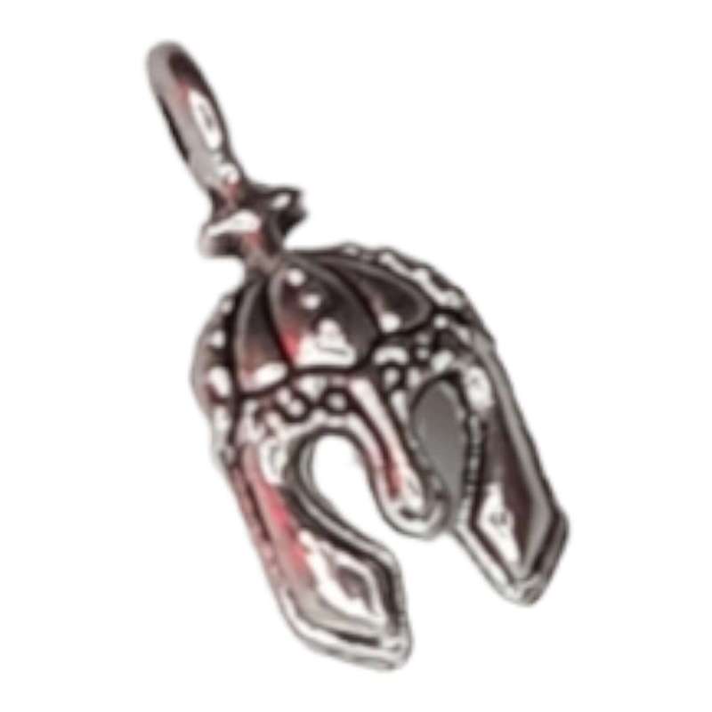 4x Armour of God charm, helmet, nickel free, 15mm