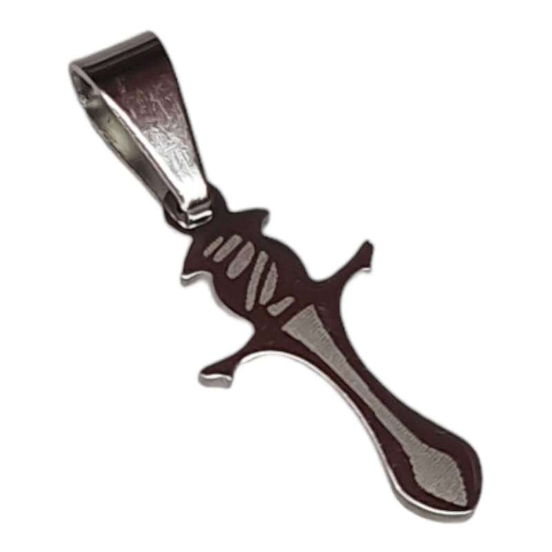 Armour of God pendant, sword, stainless steel, 25mm