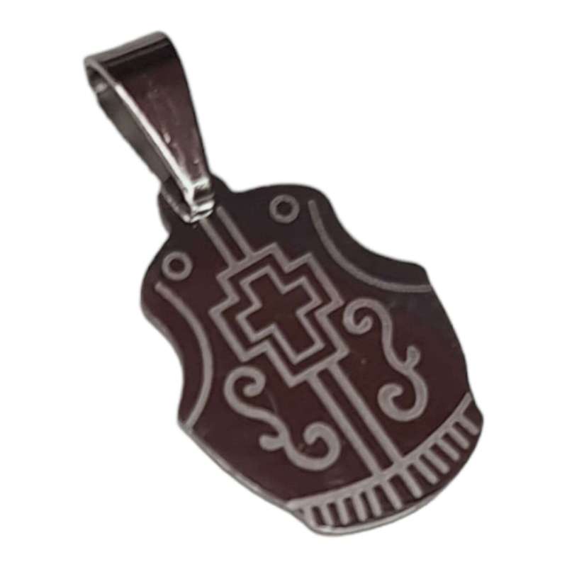 Armour of God pendant, breastplate, stainless steel, 24mm