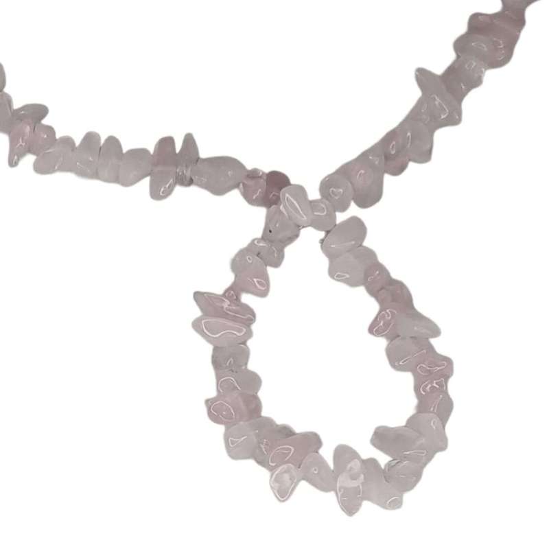 Rose quartz chip string, 40cm