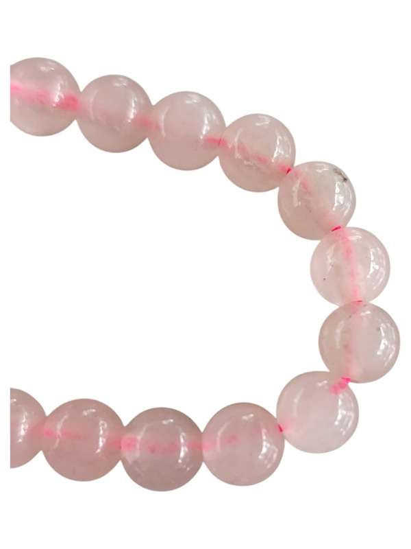 Rose Quartz bead string, round, 6mm, 40cm