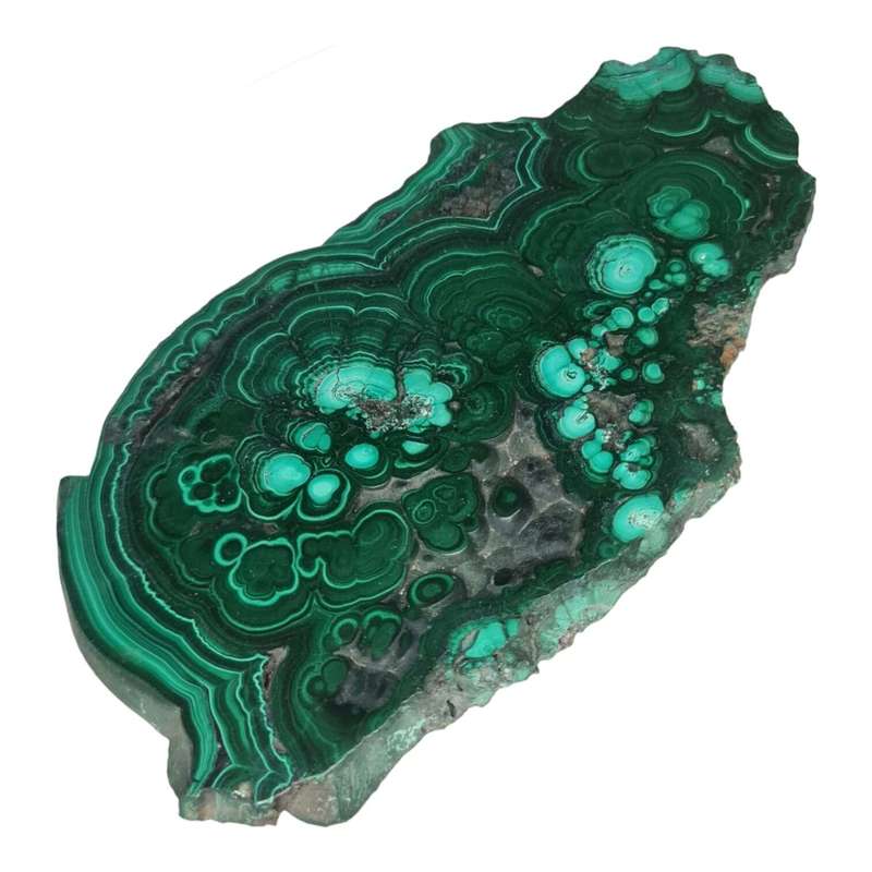 Malachite slab, polished, 90x155mm