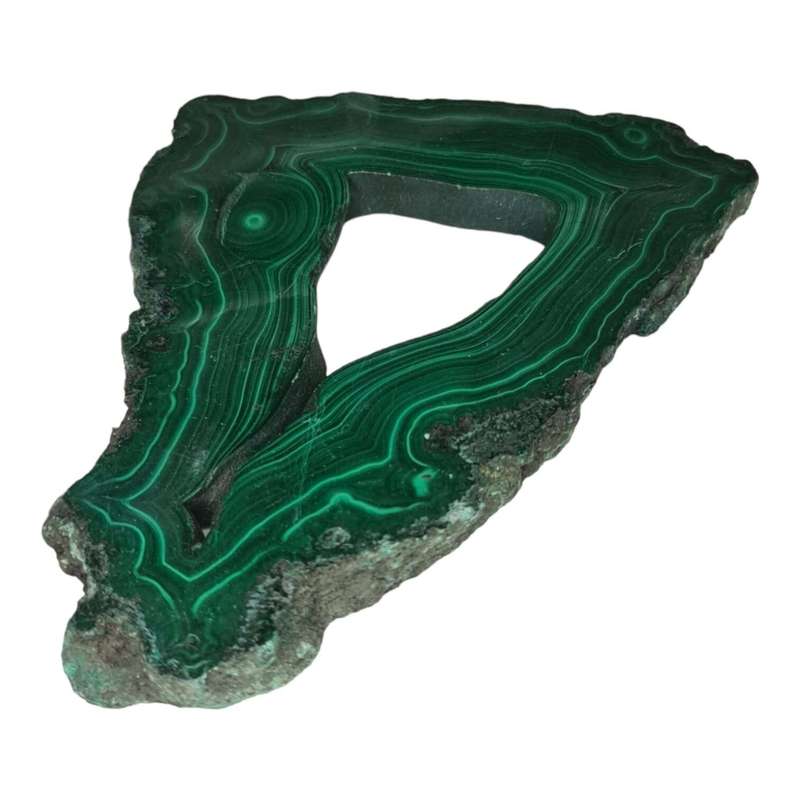 Malachite slab, polished, 105x125mm