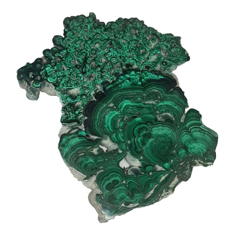 Malachite slab, polished, 100x125mm