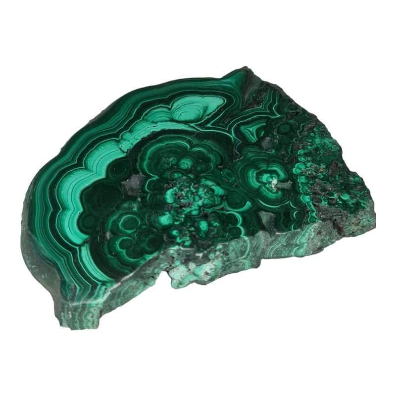 Malachite slab, polished, 95x115mm