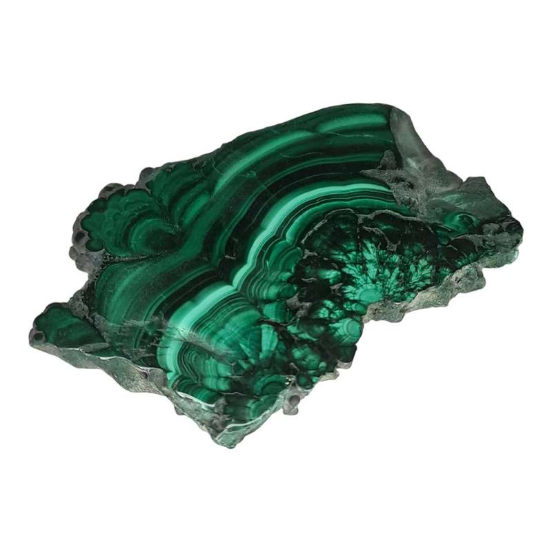 Malachite slab, polished, 70x110mm
