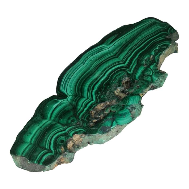 Malachite slab, polished, 58x130mm