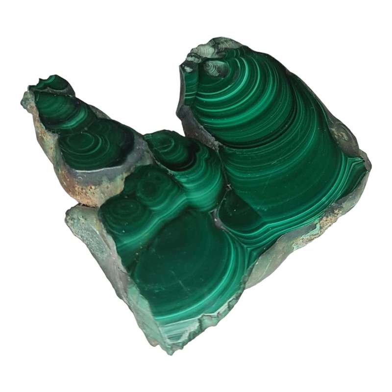 Malachite slab, polished, 65x70mm