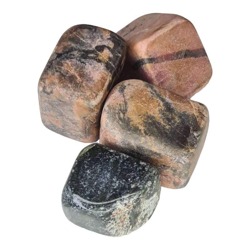Rhodonite square tumble, 2-3cm