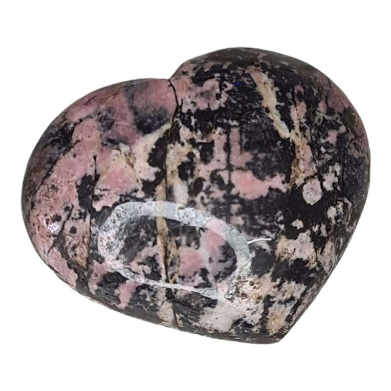 Rhodonite heart, 4-5cm