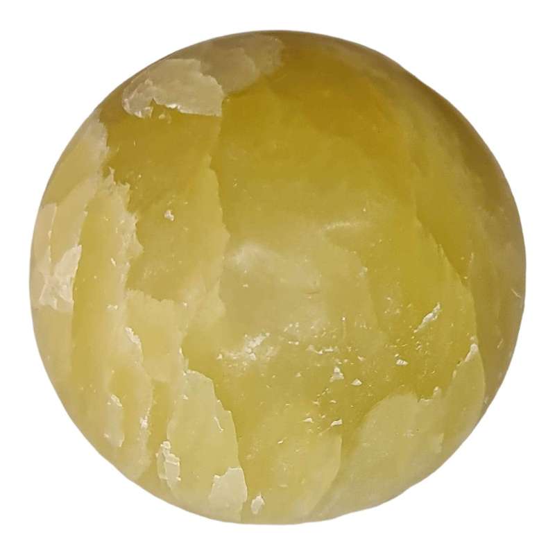 Lemon Calcite sphere, 70mm
