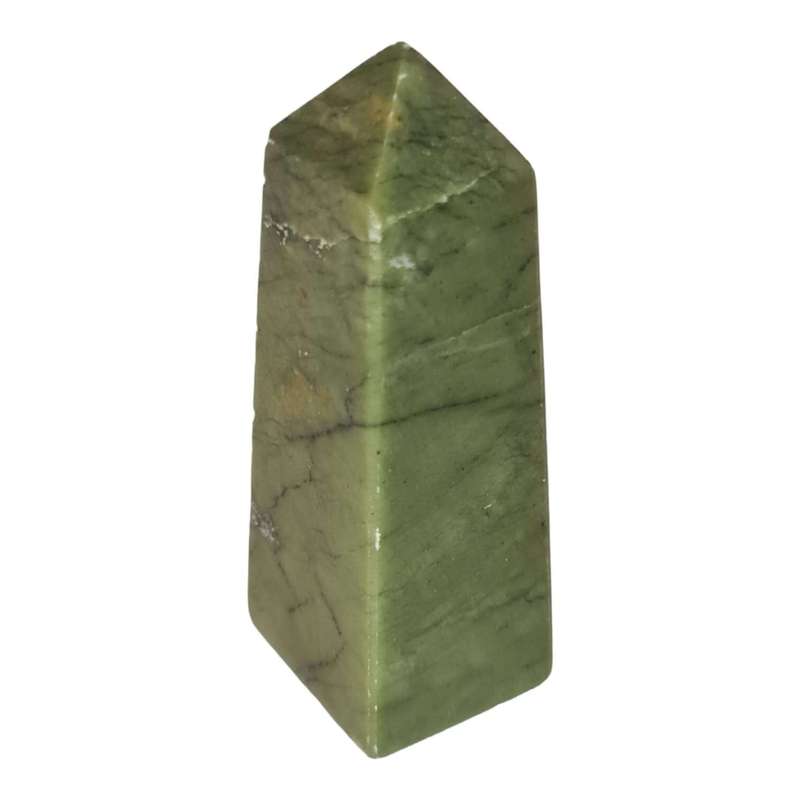 Watermelon Serpentine Jade point, 60-80mm