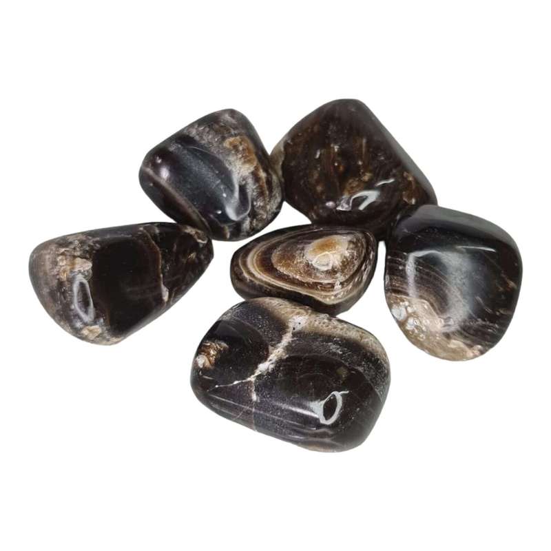 Chocolate Calcite square tumble, 20-30mm