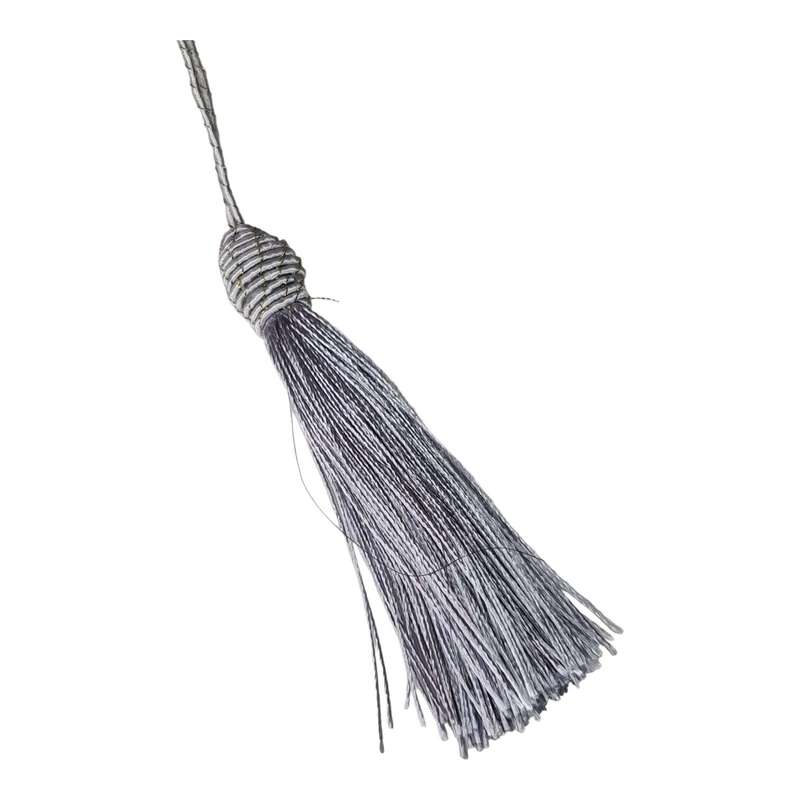 Nylon tassel, silver, 10cm