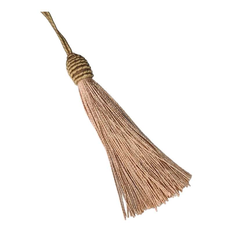 Nylon tassel, tan, 10cm