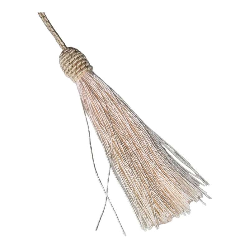 Nylon tassel, cream, 10cm