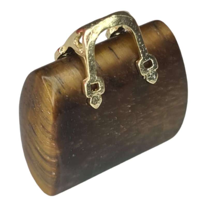 Tiger Eye handbag pendant, 28mm incl. bail
