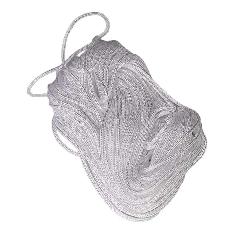 Woven nylon string, 1mm, white, 1 meter