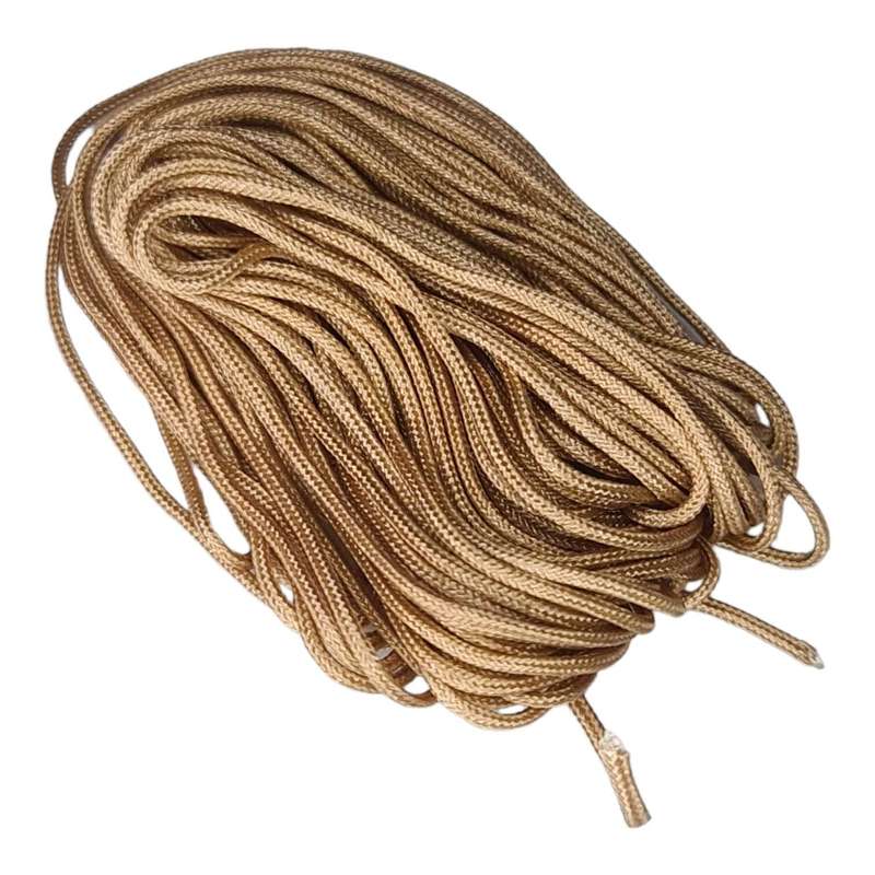 Woven nylon string, 1mm, tan, 1 meter