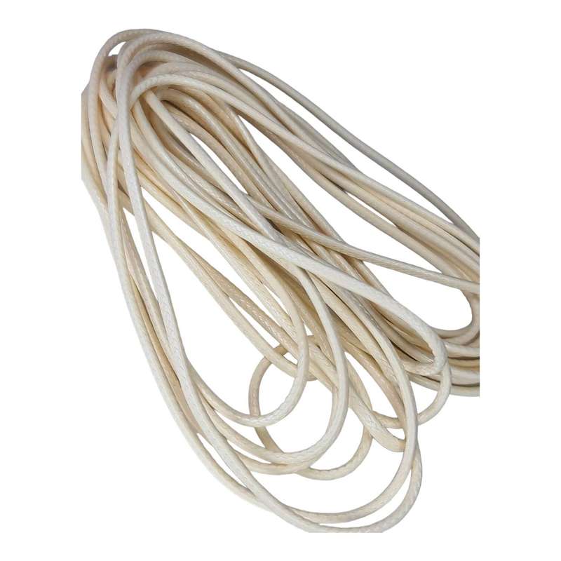 Woven nylon string, 2mm, cream, 1 meter