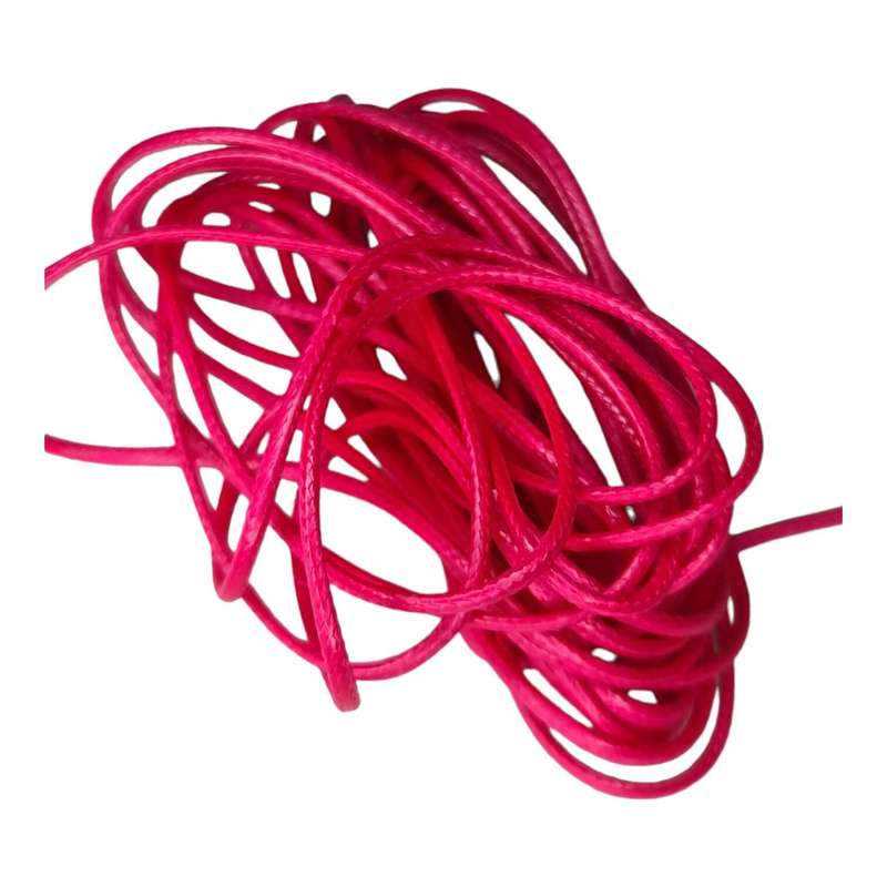 Woven nylon string, 2mm, pink, 1 meter