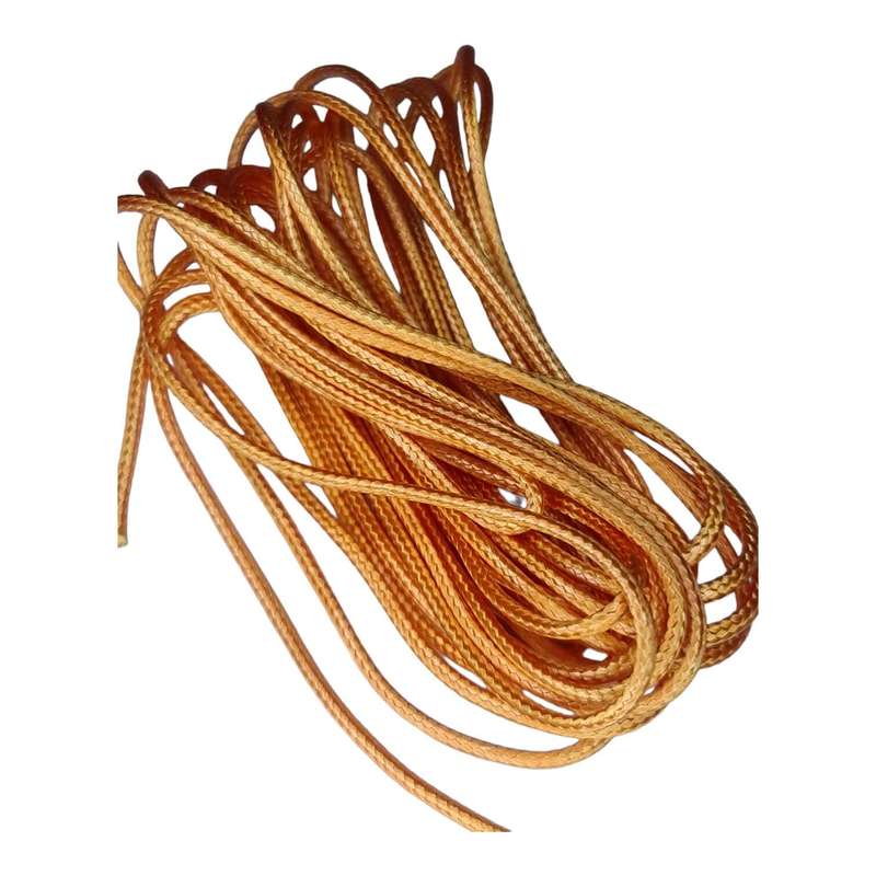 Woven nylon string, 2mm, orange, 1 meter