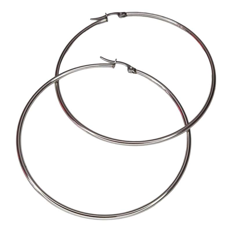 Stainless Steel hoop earrings, 68mm