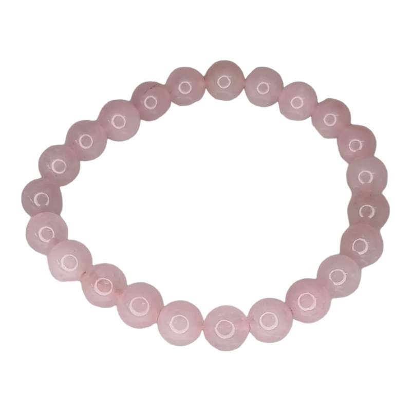 Rose Quartz bead bracelet, 8mm, stretchcord